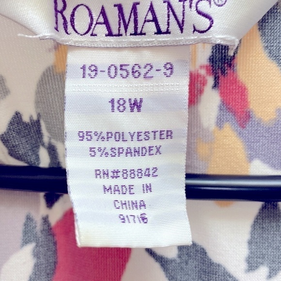 Romans woman’s plus size 18w sleeveless floral semi formal summer dress - Picture 5 of 8